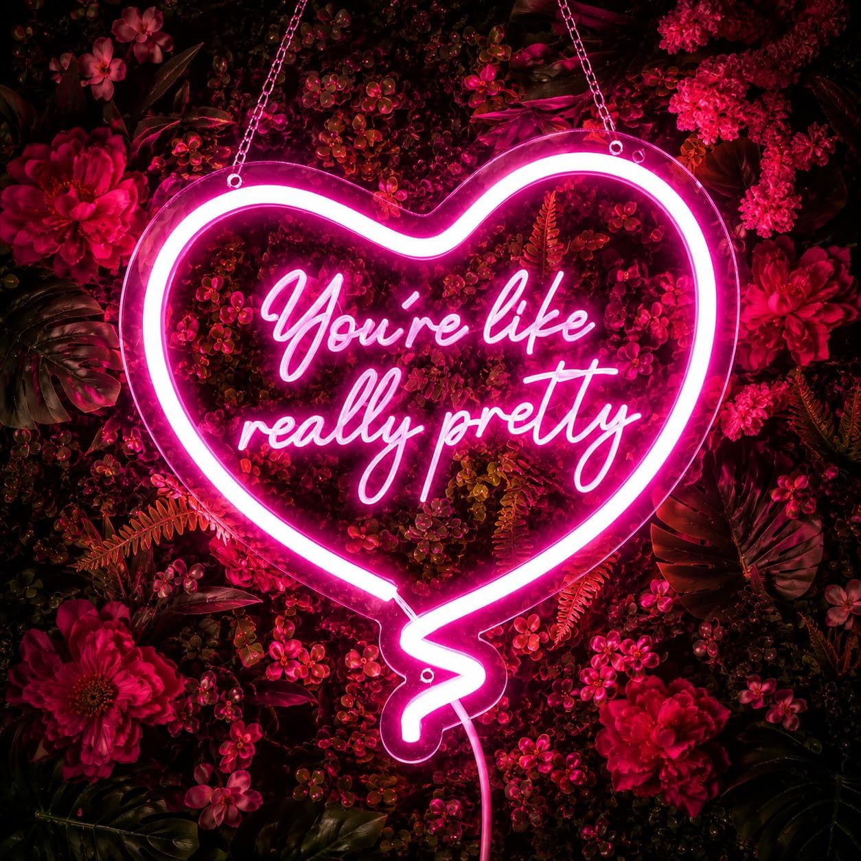 Pink Heart Neon Sign Youre Lik - Neon Sign Party ulasan dan harga