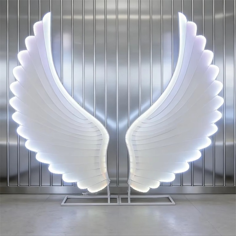 Glowing Angel Wings Light Prop - Neon Sign Party ulasan dan harga