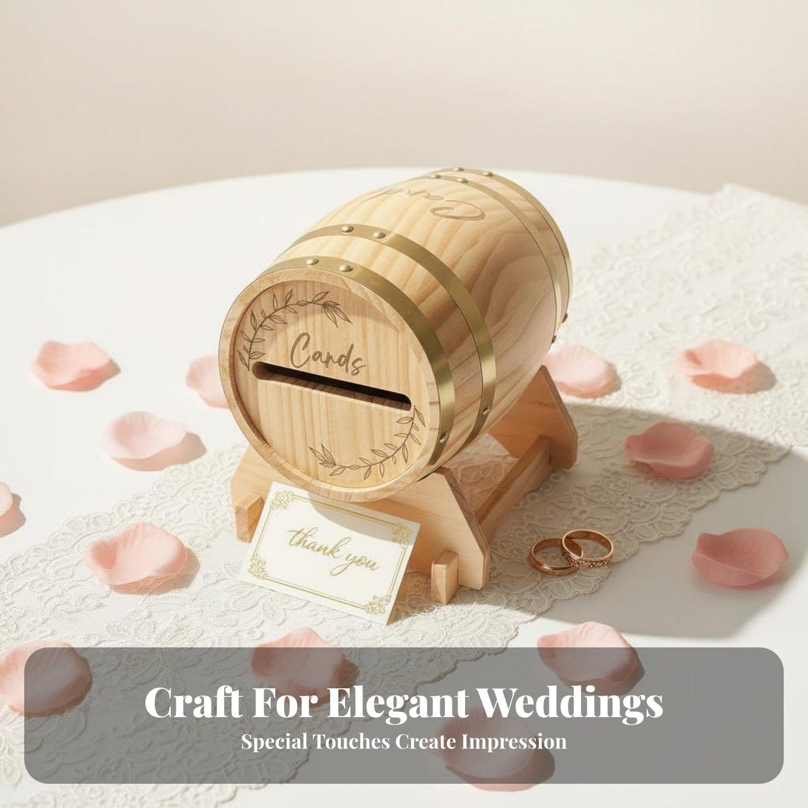 Large Wooden Card Box with Slo - Event Party Box ulasan dan harga