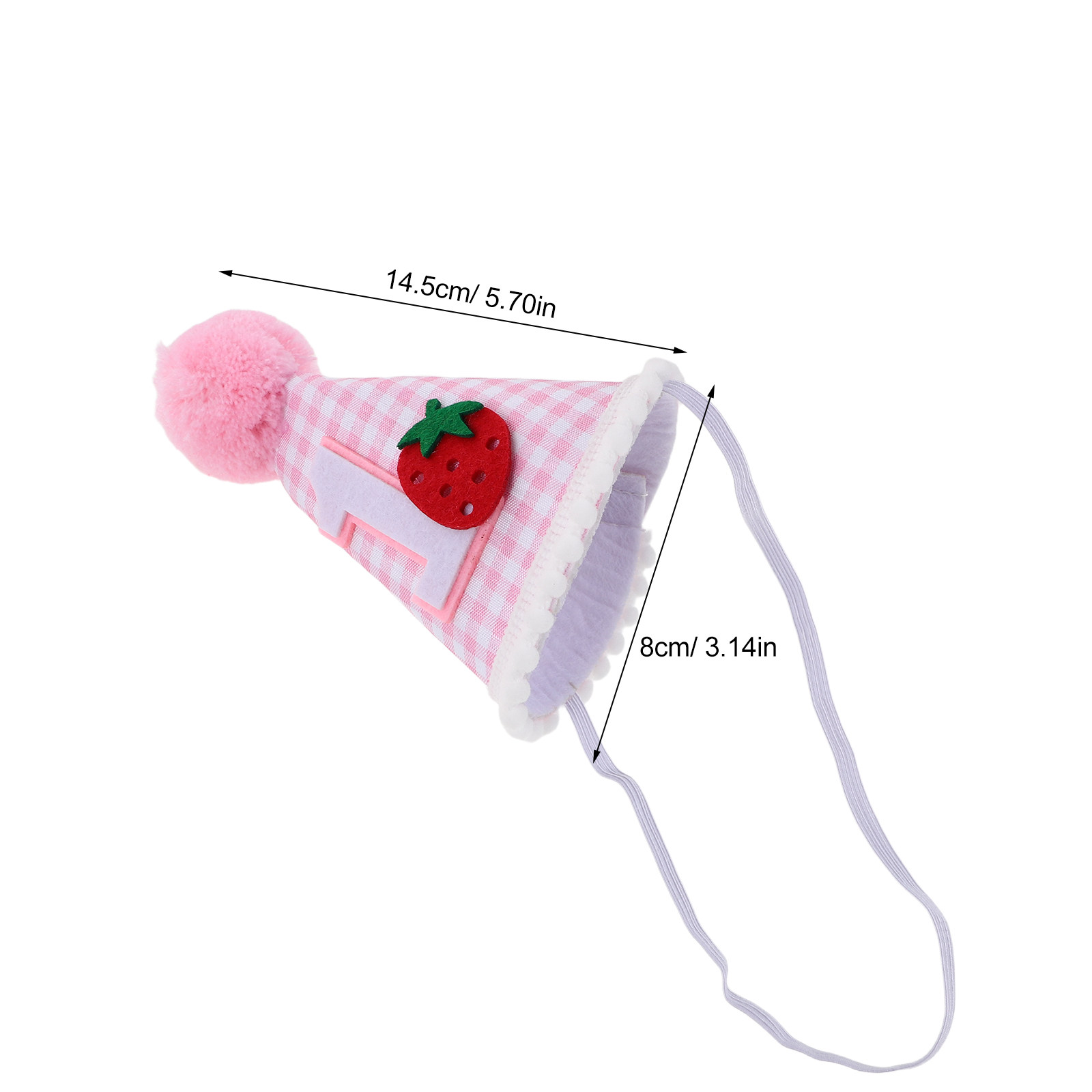 Strawberry First Birthday Hat  - Party Hat Cone ulasan dan harga