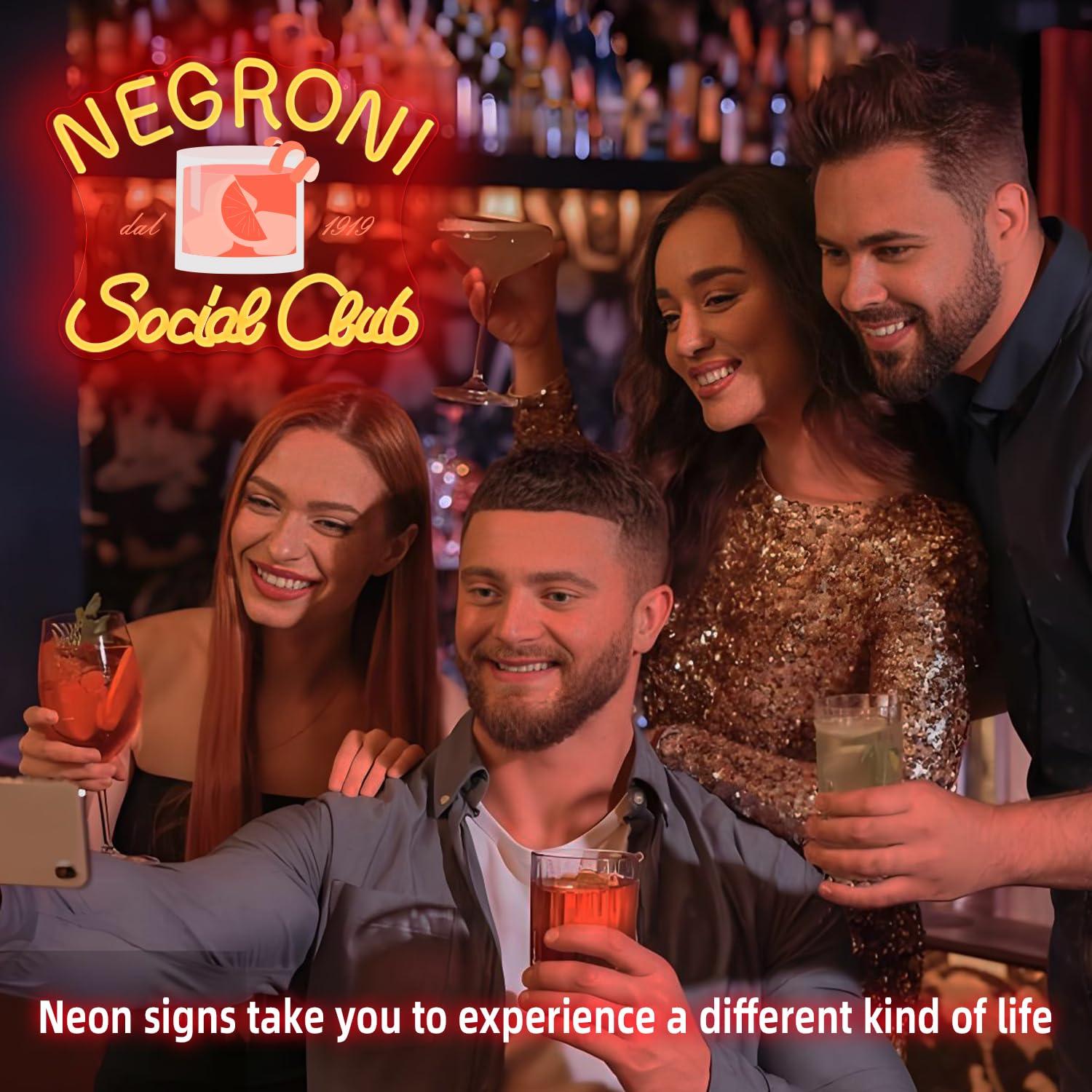 Negroni Social Club Neon Sign  - Neon Sign Party ulasan dan harga
